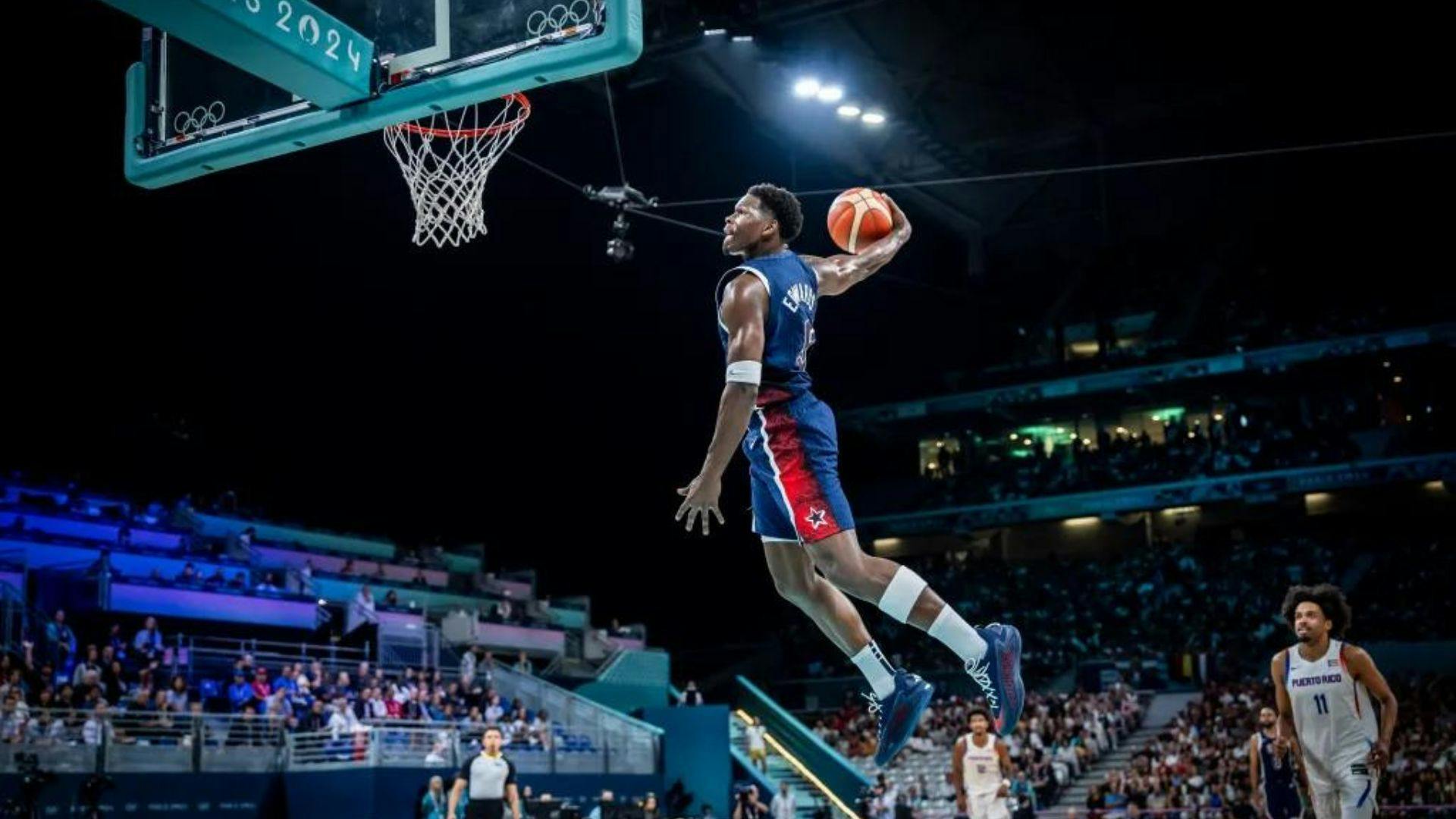 Anthony Edwards dazzles as Teams USA blasts Puerto Rico to stay perfect in Paris 2024